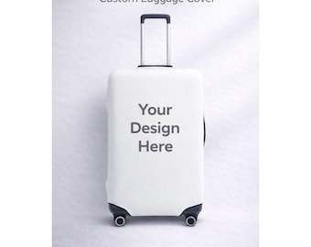 Custom Luggage Cover Personalized | Company Logo Suitcase Cover | Branded Travel Gear