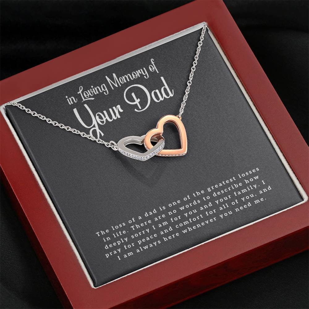 Loss of Father Gift Dad Remembrance Necklace Dad Memorial Etsy