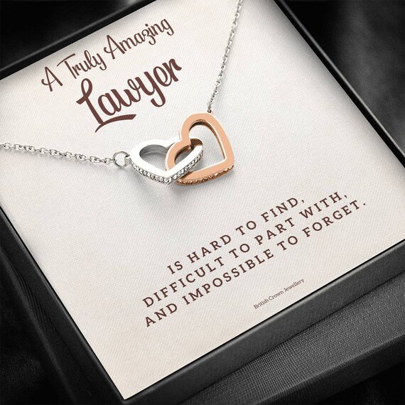 Lawyer Appreciation Gift Necklace for Lawyer Thank You Etsy
