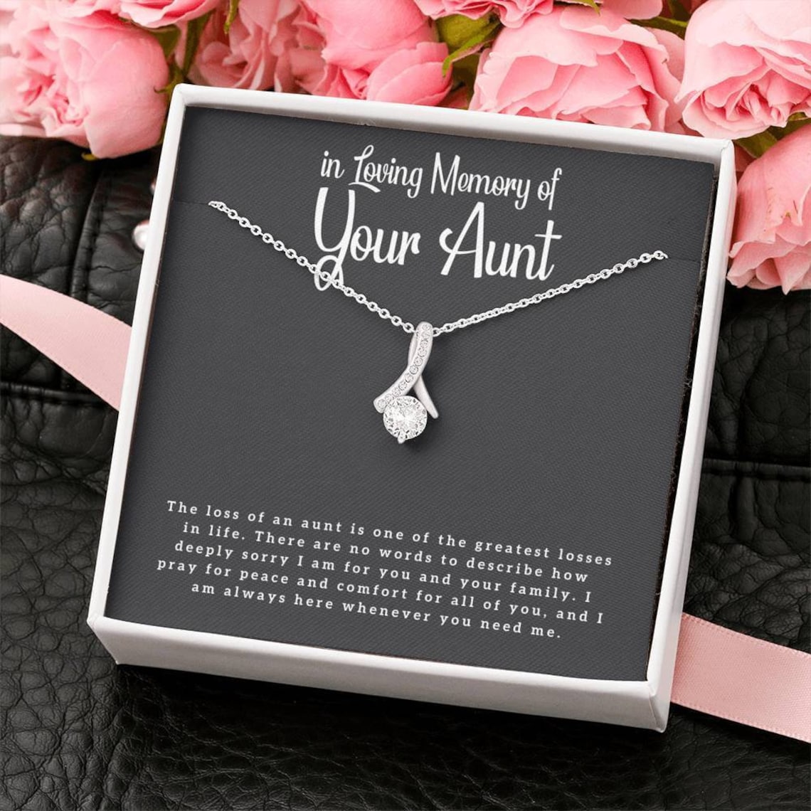 Loss of Aunt Gift Aunt Remembrance Necklace Aunt Memorial Etsy