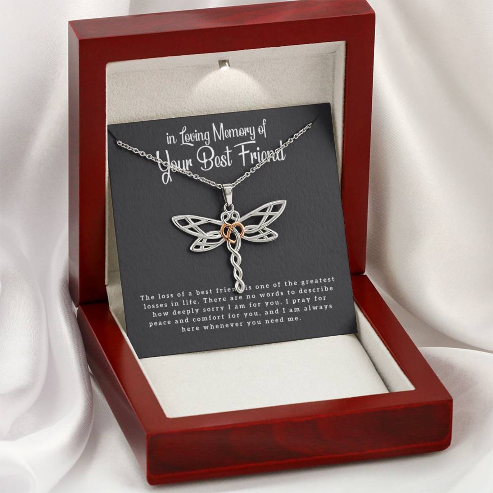 Loss of Best Friend Gift Best Friend Remembrance Necklace Etsy