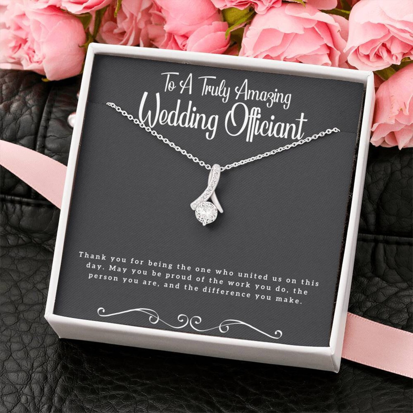 Wedding Officiant Gift Gift for Wedding Officiant Necklace Etsy
