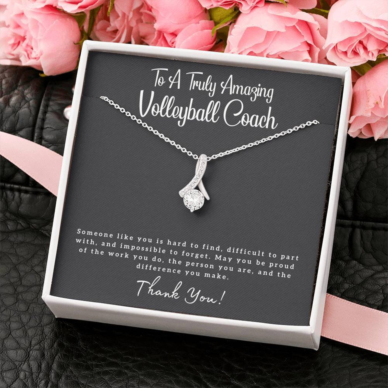 Volleyball Coach Gift Gift for Volleyball Coach Necklace A Etsy
