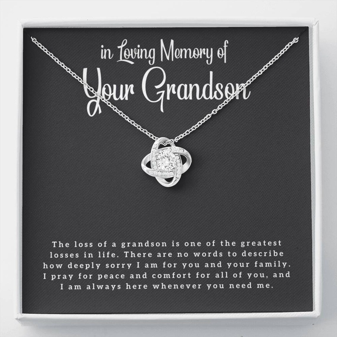 Loss of Grandson Gift Grandson Remembrance Necklace Grandson Etsy