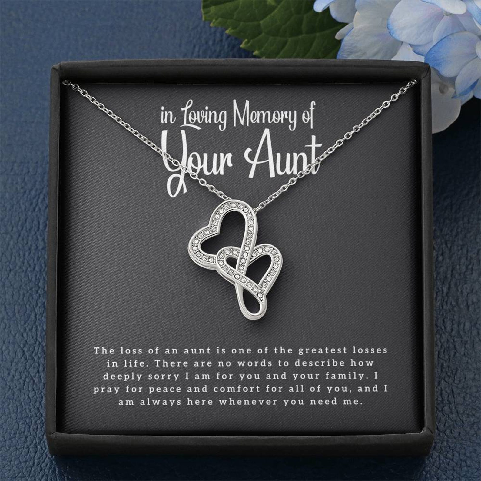 Loss of Aunt Gift Aunt Remembrance Necklace Aunt Memorial Etsy