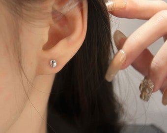 Sterling Silver Minimalist Tiny Stud Earring For Newly Pierced Ears