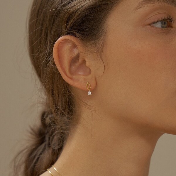 Mermaid tears S925 Dainty minimalist earrings