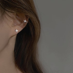 Sterling Silver Star Ear Cuff, Simple Ear Wrap, No piercing is needed image 8