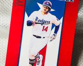 Kiké Hernández - Los Angeles Dodgers - Custom Novelty Baseball Card - Puerto Rican Pride