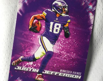 JUSTIN JEFFERSON - Burst - Minnesota Vikings - Custom NFL Novelty Football Card