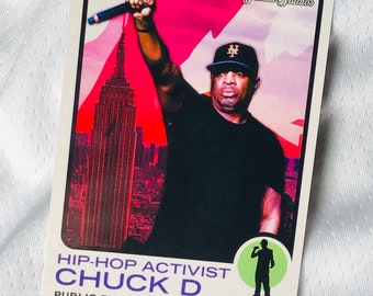 CHUCK D - Public Enemy - Custom Novelty Baseball Card - "73 style"