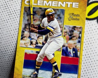 ROBERTO CLEMENTE - At Bat - Original Novelty Custom Card - Pittsburgh Pirates - SP /5