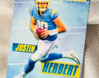 JUSTIN HERBERT Los Angeles Chargers - Custom Novelty Football NFL Card - Ssp /10