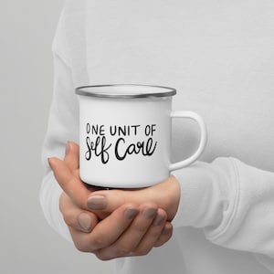 Occupational Therapy Coffee Mug, Self Care Enamel Mug Glass, OT Occupational Therapist Graduation Gift, Frontline