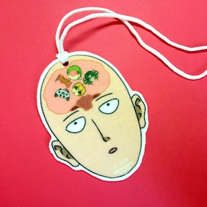 Superhero Punch Cyborg Man Anime Funny Car Freshener Scented Fanart