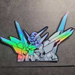 GN-9999 Transient Gundam Anime Fanart Sticker Holographic Peeker