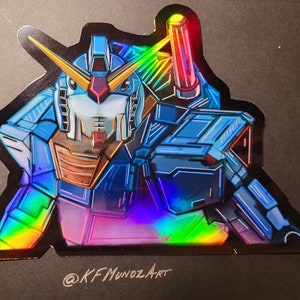 Mobile Suit Gundam RX78 Peeker Sticker Original Art Holographic Anime