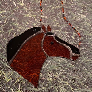 Bay Horse Stained Glass Sun Catcher