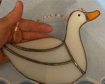 Duck Stained Glass Sun Catcher