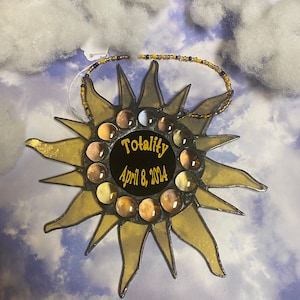 Eclipse Totality Stained Glass Sun Catcher