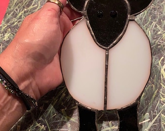 Sheep Stained Glass Sun Catcher
