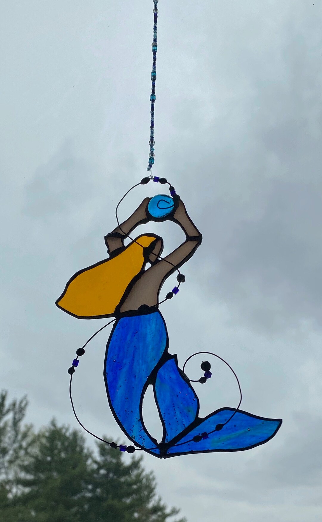 Mermaid Stained Glass Sun Catcher - Etsy