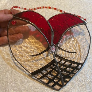 Booty Heart Stained Glass Sun Catcher