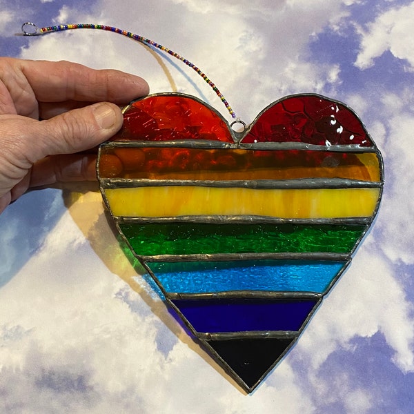 Stained Glass Suncatcher Heart Etsy