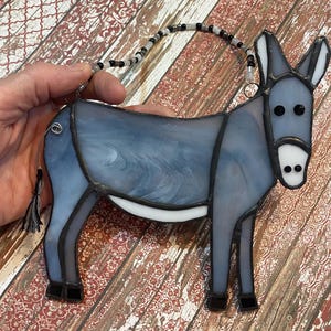 Donkey Mule Stained Glass Sun Catcher