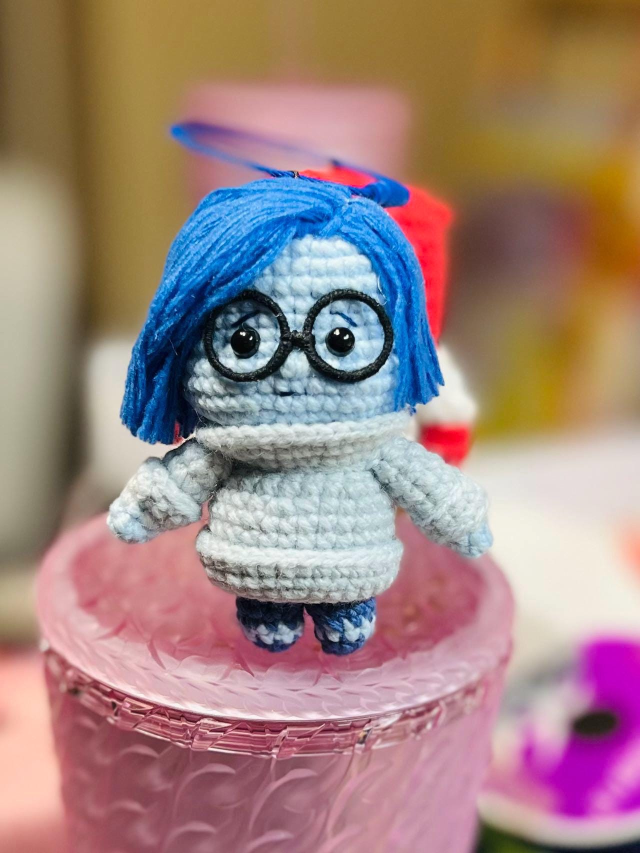 Inside Out Characters/ Sadness/ Anger, Keychain/bag Charm/ Car Ornament ...