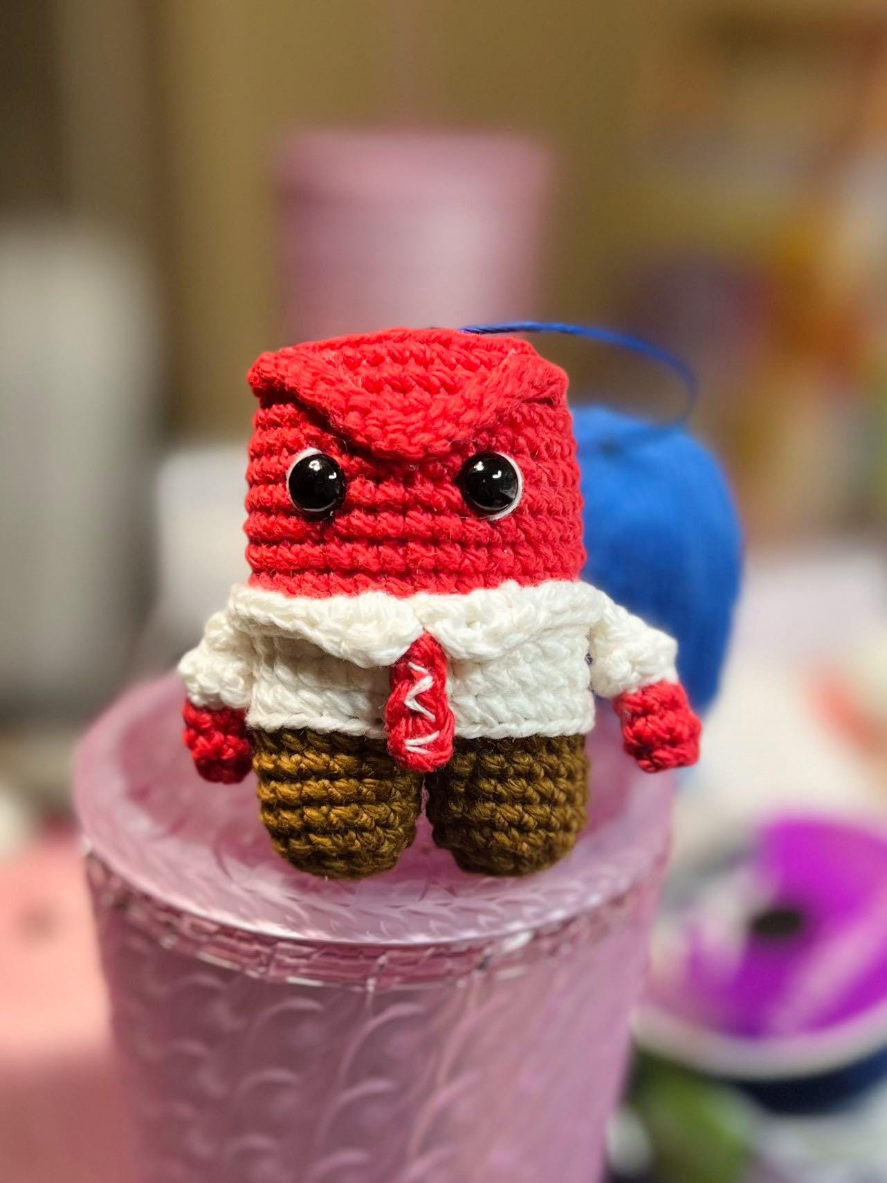 Inside Out Characters/ Sadness/ Anger, Keychain/bag Charm/ Car Ornament ...