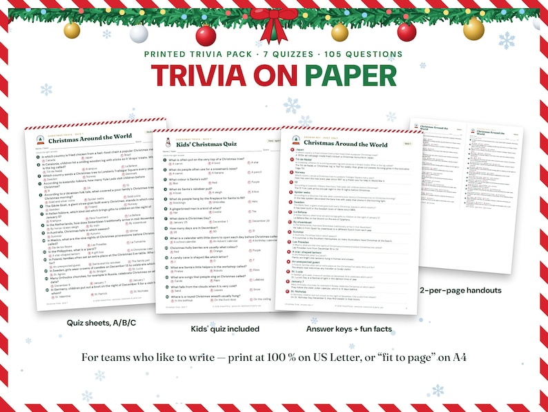 Powerpoint World Statistics Christmas Game Show for TV, Christmas Feud 100 Boards + Trivia 105 ...