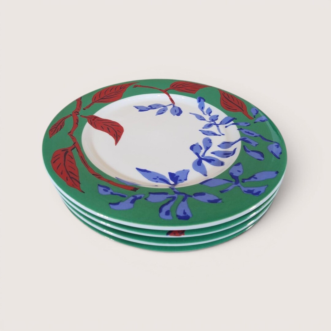 Unique Baynard Vintage Ed Baynard Salad / Dessert Plate: Arts and Crafts Pattern - Set ...