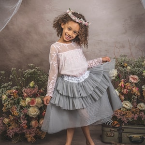 Haut tutu bas, jupe haut bas de tulle, tutu de princesse, tutu de hi-lo, tutu de partie d’anniversaire, tutu fait main, tutus de fille
