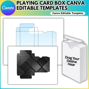 Poker Card Canva Editable Template, Card Sublimation Design, Editable Trading Card, Blank Playing Card, Playing card Template, Drag and Drop