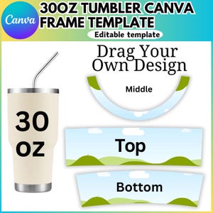 30oz Tumbler Canva Editable Template, 30oz Tumbler Sublimation Template, Tumbler Template, 30oz Tumbler Template, Tumbler Wrap Template