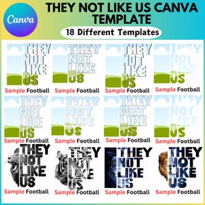 They not like us Canva Editable Template, 18 Different Design Template, They not like us Canva Frame, Canva Drag and Drop, Trending Frame