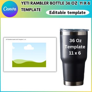 36 Oz Yeti Tumbler Canva Frame Editable Template, 36 Oz Yeti Tumbler Canva Mockups, 36 Oz Yeti Tumbler Frame Template, Drag and Drop