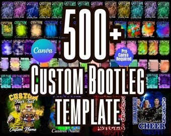 500+ Custom Bootleg Rap Tee Canva Editable Mega Bundle,Custom Design Template, Canva Rap Tee T-Shirt Template, Custom Bootleg T Shirt Design
