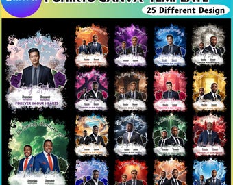 In Loving Memory Design T Shirt Canva Editable Template, Memorial Canva Design, Funeral Background, Heaven Stairway, Funeral And Celebration