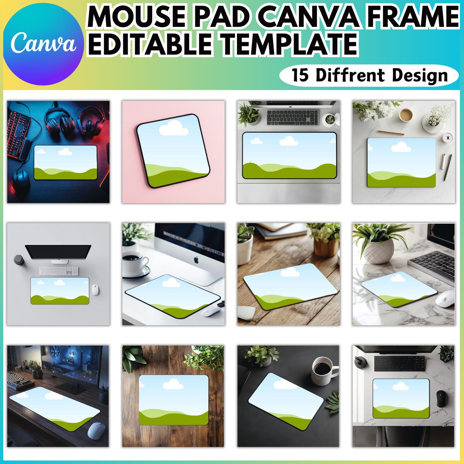 Rectangle Mouse Pad Template, Mouse Pad Sublimation Template, Mouse Pad ...