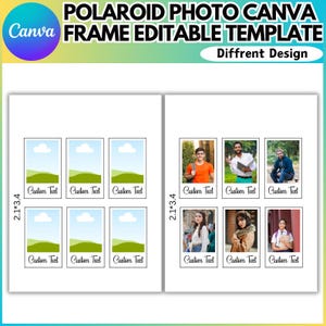 Instax Polaroid Photo Canva bearbeitbare Vorlage, Instax Rahmen, druckbares Polaroid-Foto Instax Photo, benutzerdefinierter Polaroid-Rahmen, Digitalfoto