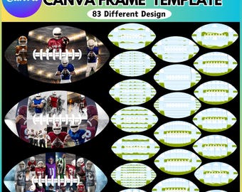 Football Canva Editable Template, Ruddy Photo Collage Canva Template, Custom Football Template, Canva Drag and Drop, Digital Download