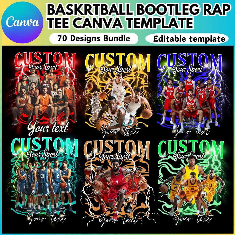 Peckshirt Custom Custom Basketball Bootleg Canva Editable Template, Bootleg Rap Tee Canva Template, Canva Mascot Design, Canva T Shirt Design