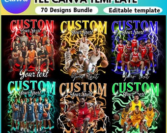 Plantilla editable de Canva para camisetas de baloncesto estilo bootleg, plantilla de Canva para camisetas de rap estilo bootleg, diseño de mascota en Canva, diseño de camiseta en Canva