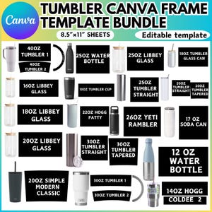 Tumbler Template Bundle, Tumbler Template Svg, Tumbler Wrap Template, Tumbler Sublimation Template, Tumbler Wrapper Template