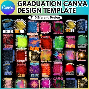 2025 Graduation T Shirt Canva Editable Template, Grad Bootleg Canva Template, Canva Grad T Shirt Template, Class Of 2025 Graduation T Shirt