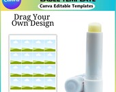 Blush Frame Lip Balm  Label Template, Blush Frame Lip Balm  Canva Editable, Canva Frame Label Template, Blank Blush Frame Lip Balm  Label