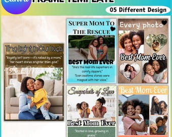 Beste Mutter für immer Canva bearbeitbare Vorlage, benutzerdefinierte Muttertag Canva-Vorlage, Muttertagsrahmen, beste Mutter für immer Mama Foto, Geschenk für Mutter