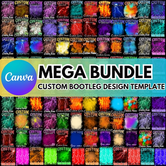 Custom Bootleg Rap Tee Canva Editable Mega Bundle,Custom Design Template, Canva Rap Tee T-Shirt Template, Custom Bootleg T Shirt Design